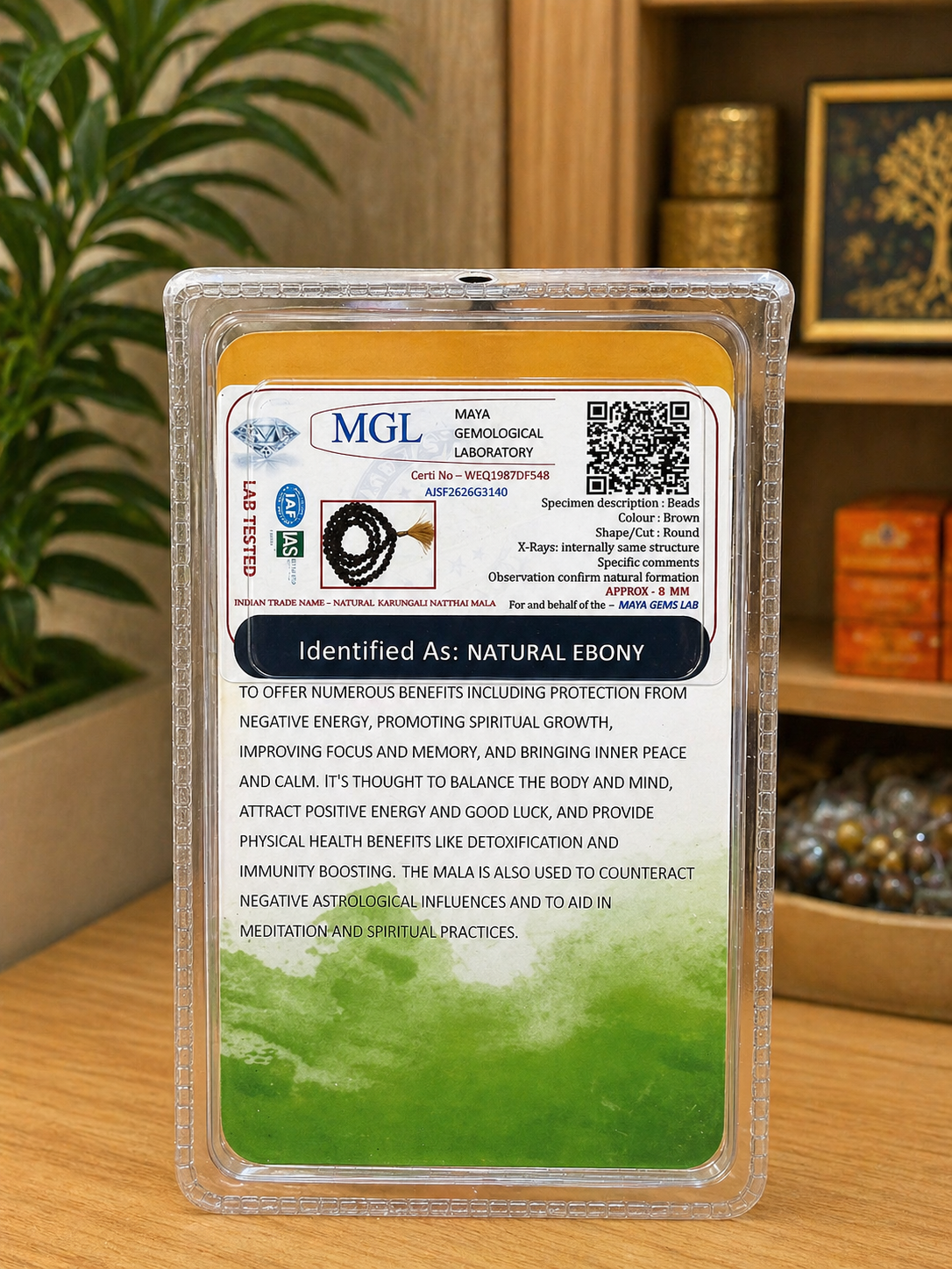 Karungali Mala (Natural Ebony Wood) – Divine Protection & Positivity
