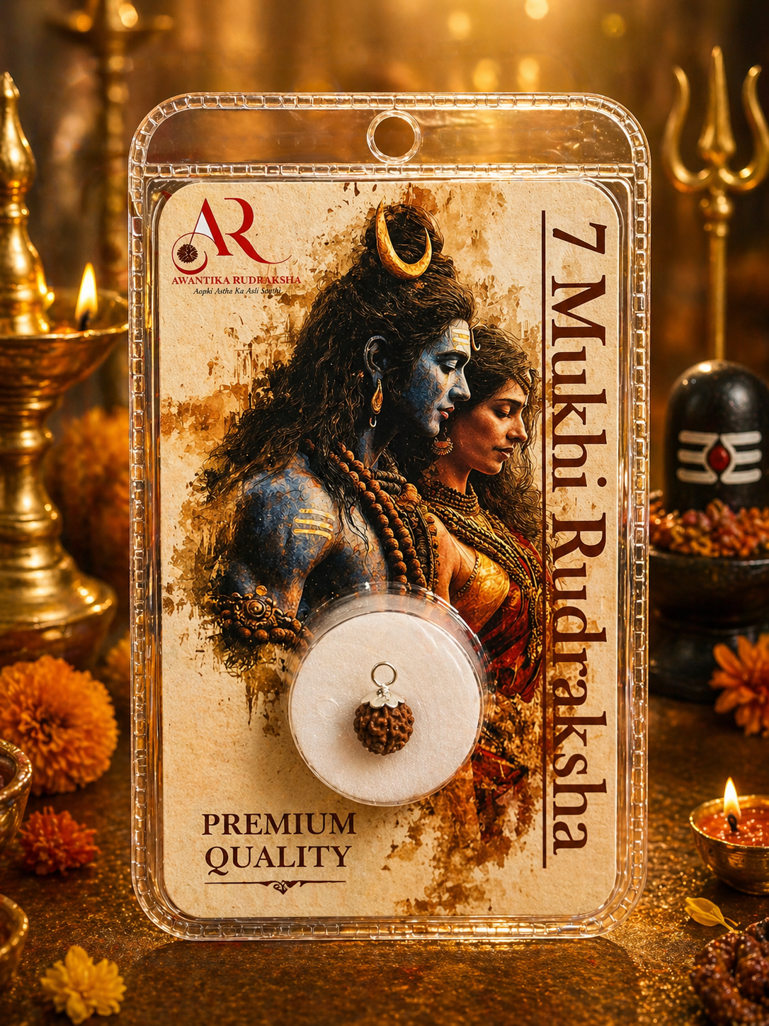 🔱 7 Mukhi Rudraksha (Seven Faced Rudraksha)