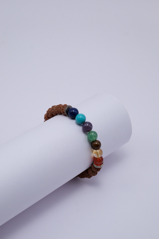 7 Chakra Rudraksha Bracelet