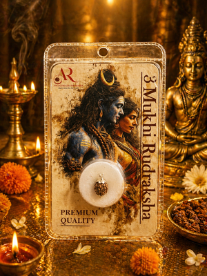 3 Mukhi Rudraksha (Three Faced Rudraksha) – Original & Energized